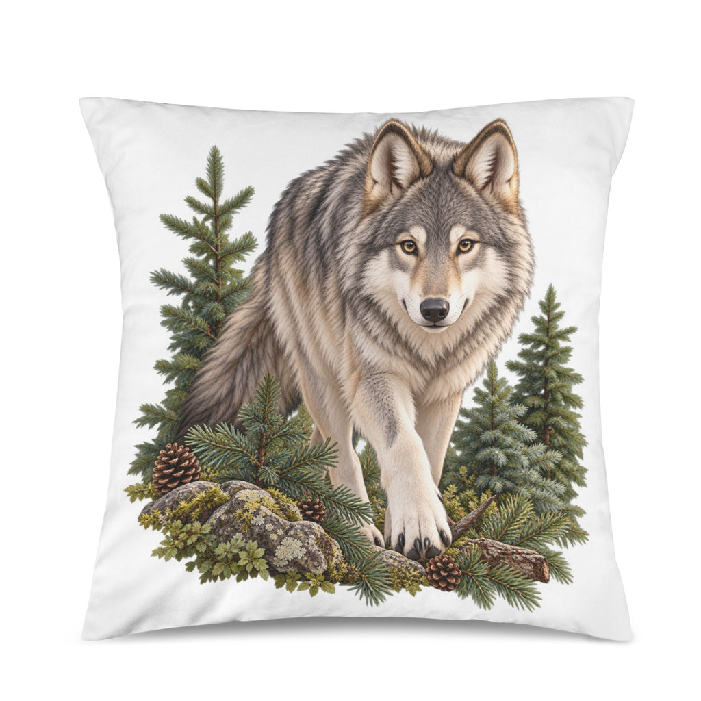 Wolf Velvet Pillow Case 18 x 18inch (One Side)