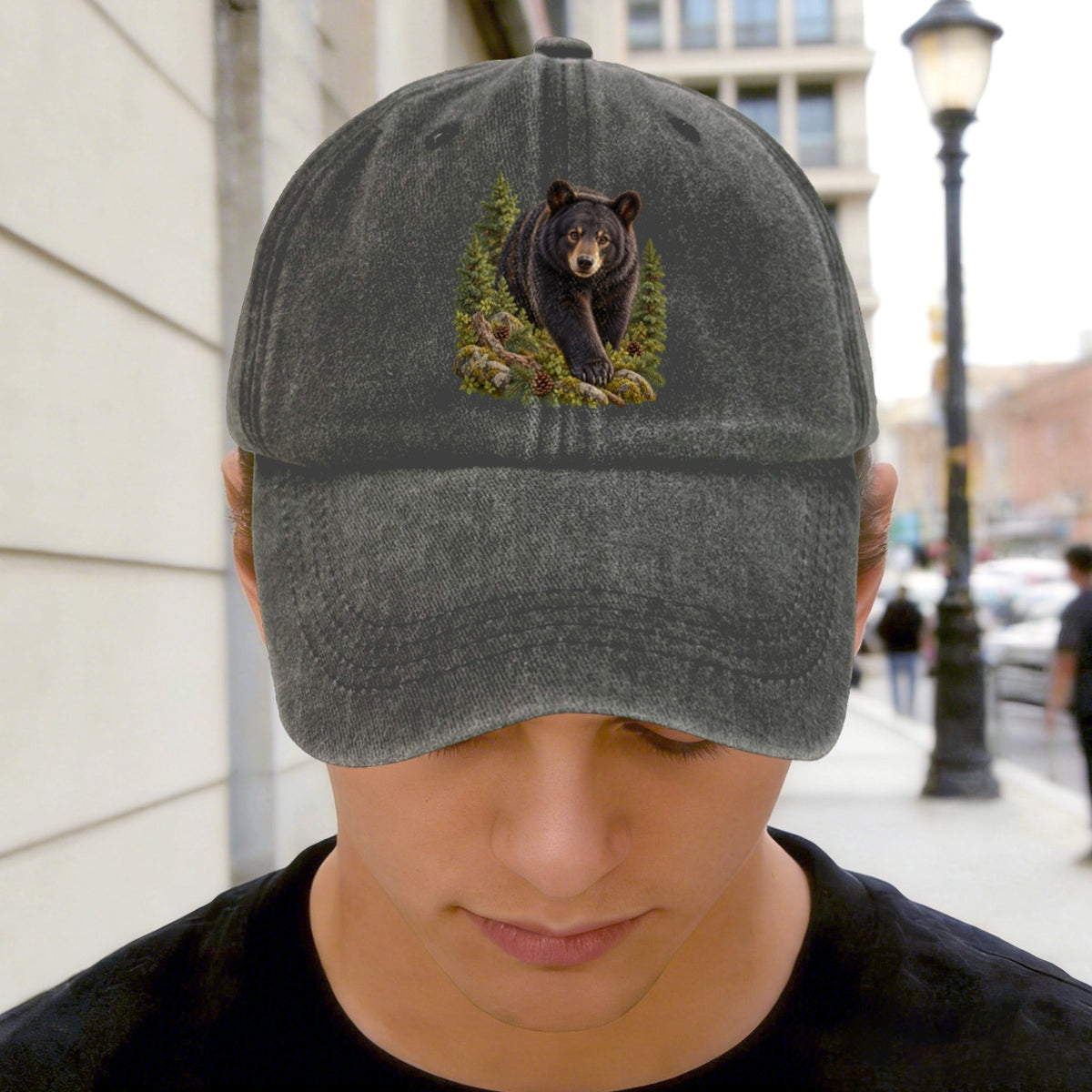 Bear Washed Baseball Cap