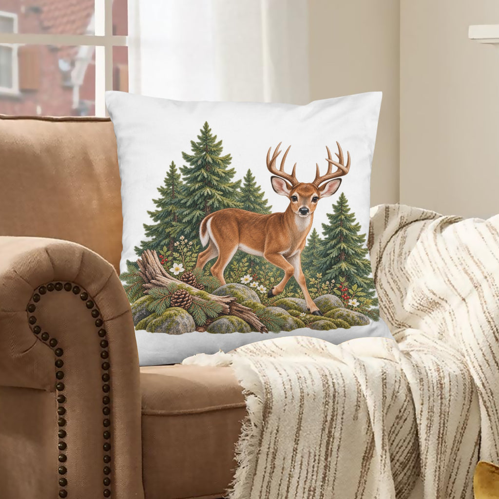 Buck Velvet Pillow Case 18 x 18 inch (One Side)