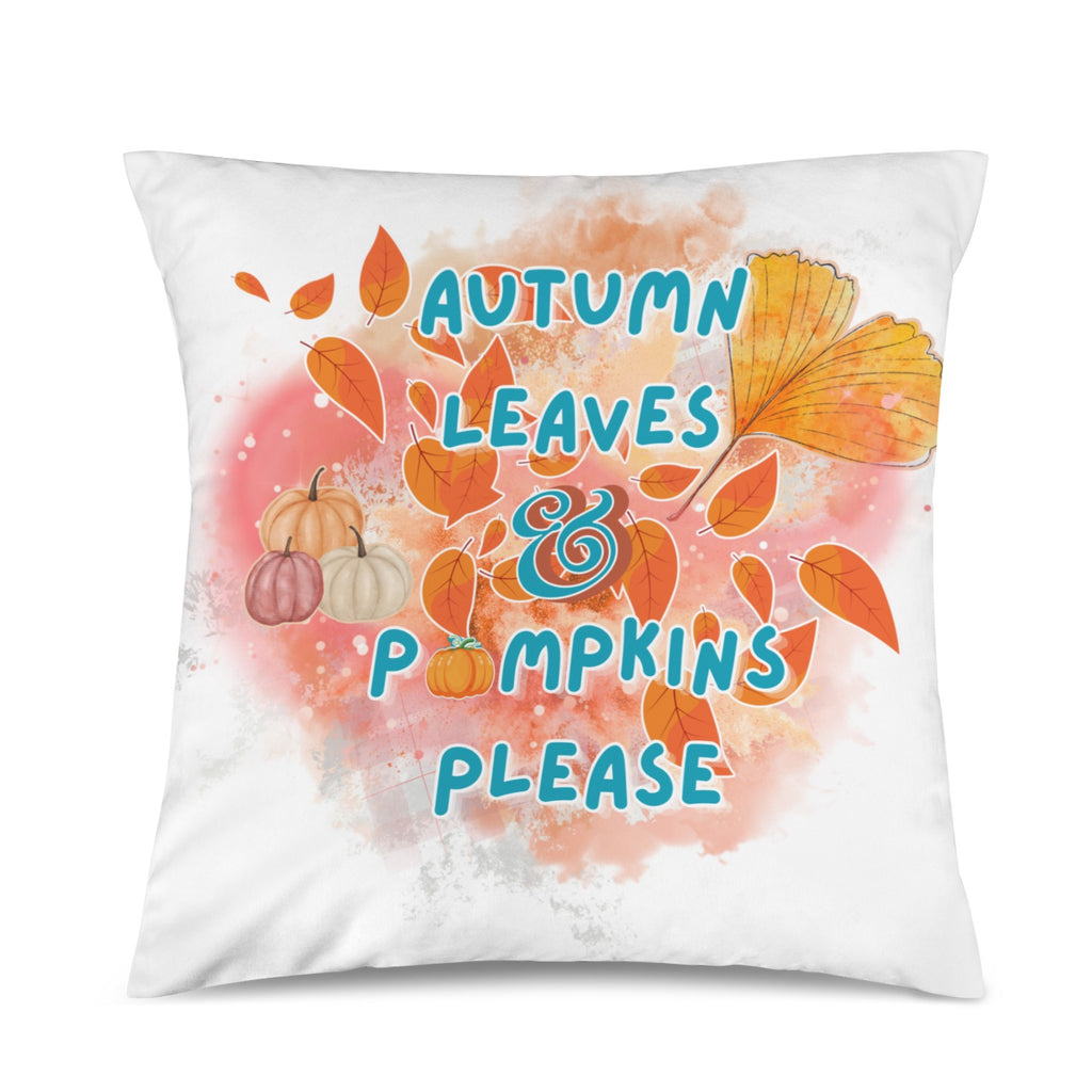 Autumn Leaves Velvet Pillow Case 18 x 18 inch (One Side)
