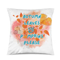 Autumn Leaves Velvet Pillow Case 18 x 18 inch (One Side)