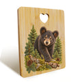 Bear Cub Heart-Shaped Cutout Cutting Board
