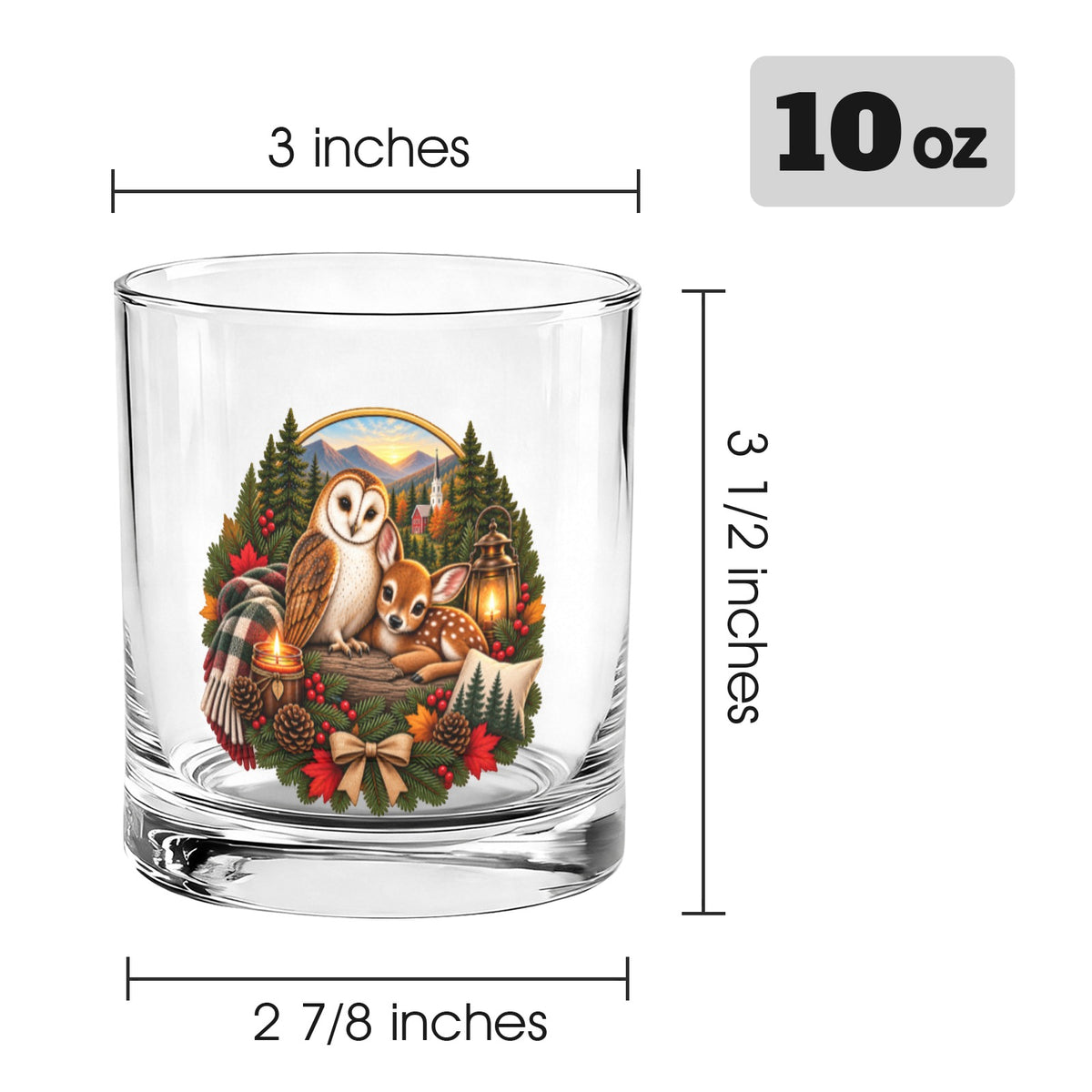 Howlet and Fawn 10oz Whiskey Glass