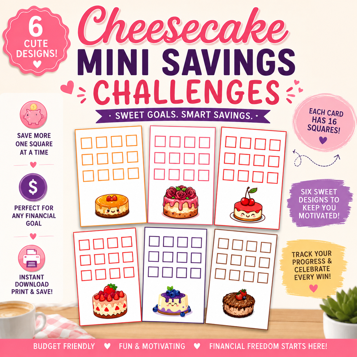 Cheesecake Mini Savings Challenges