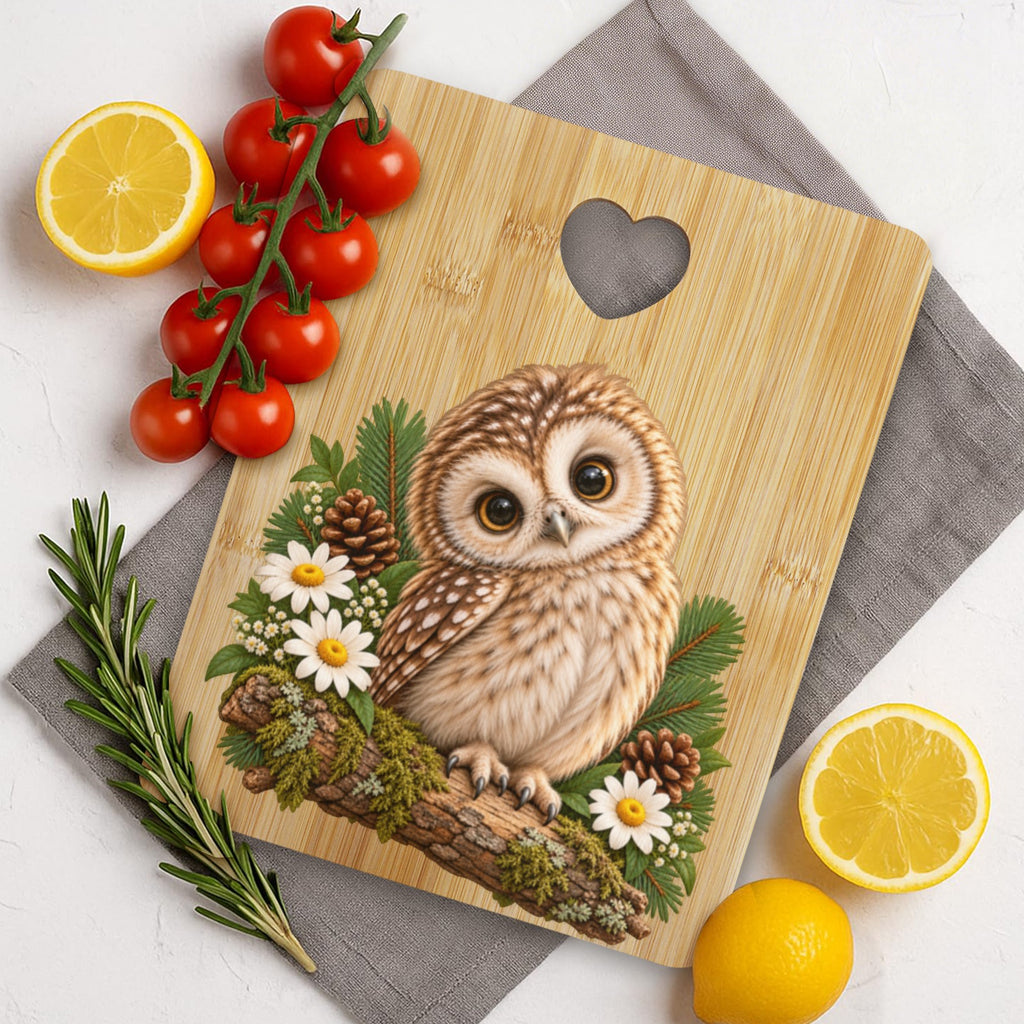 Howlet Heart-Shaped Cutout Cutting Board