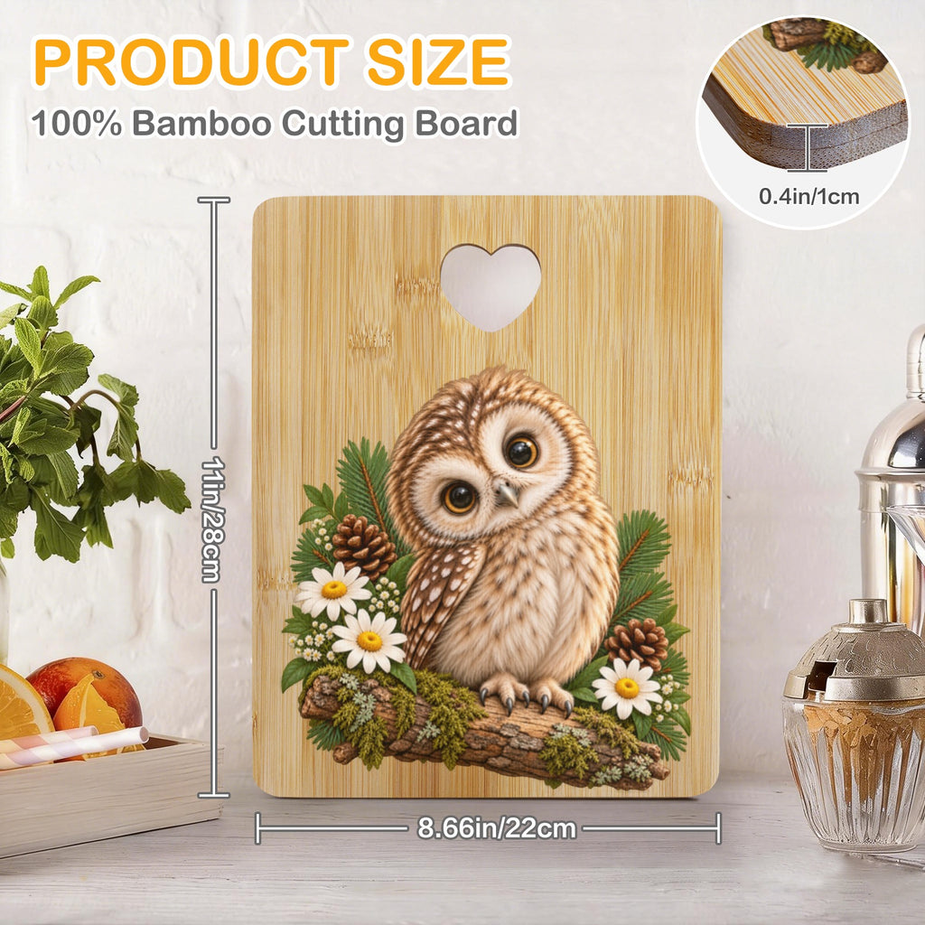 Howlet Heart-Shaped Cutout Cutting Board