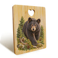 Bear Heart-Shaped Cutout Cutting Board