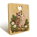 Owl Heart-Shaped Cutout Cutting Board