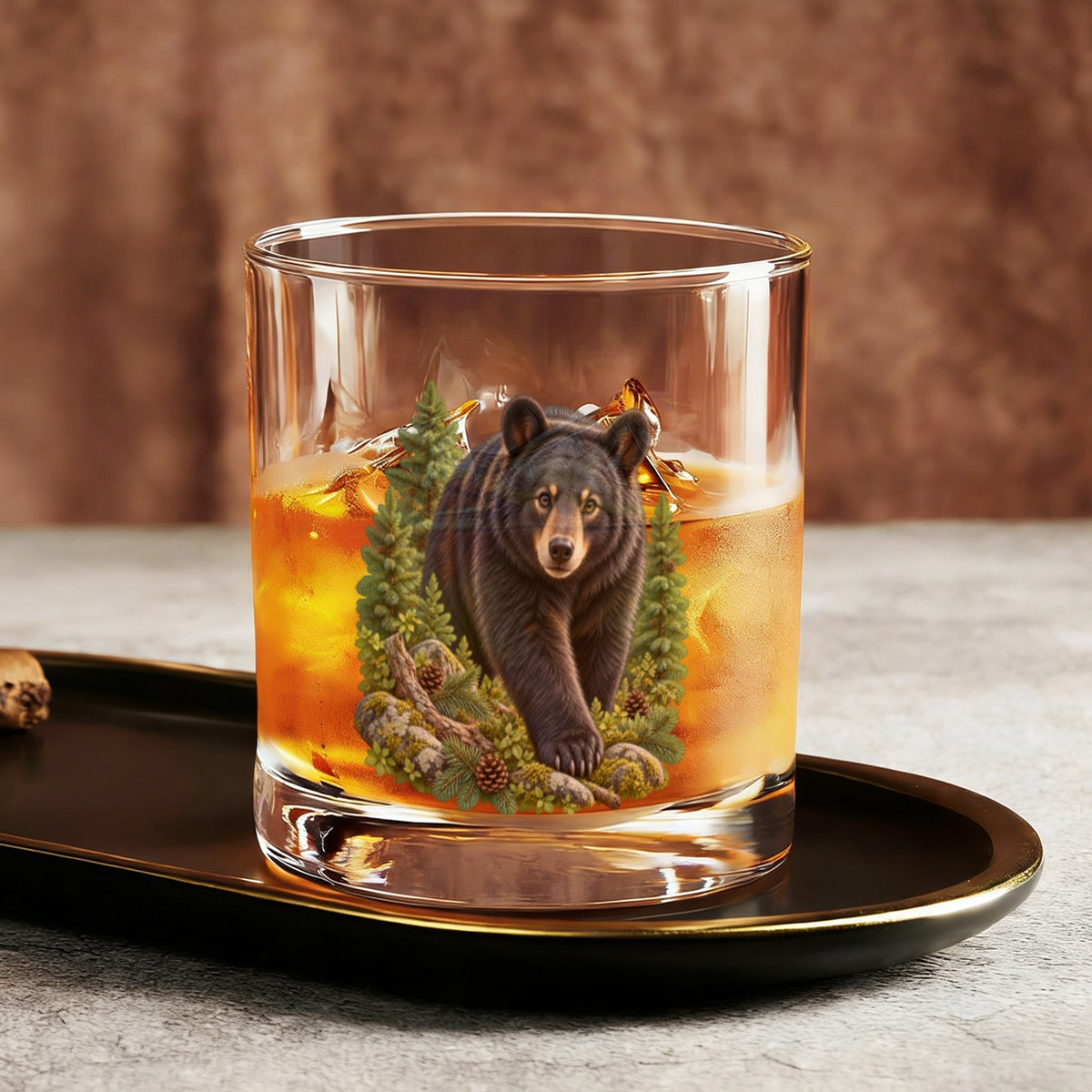 Bear 10oz Whiskey Glass