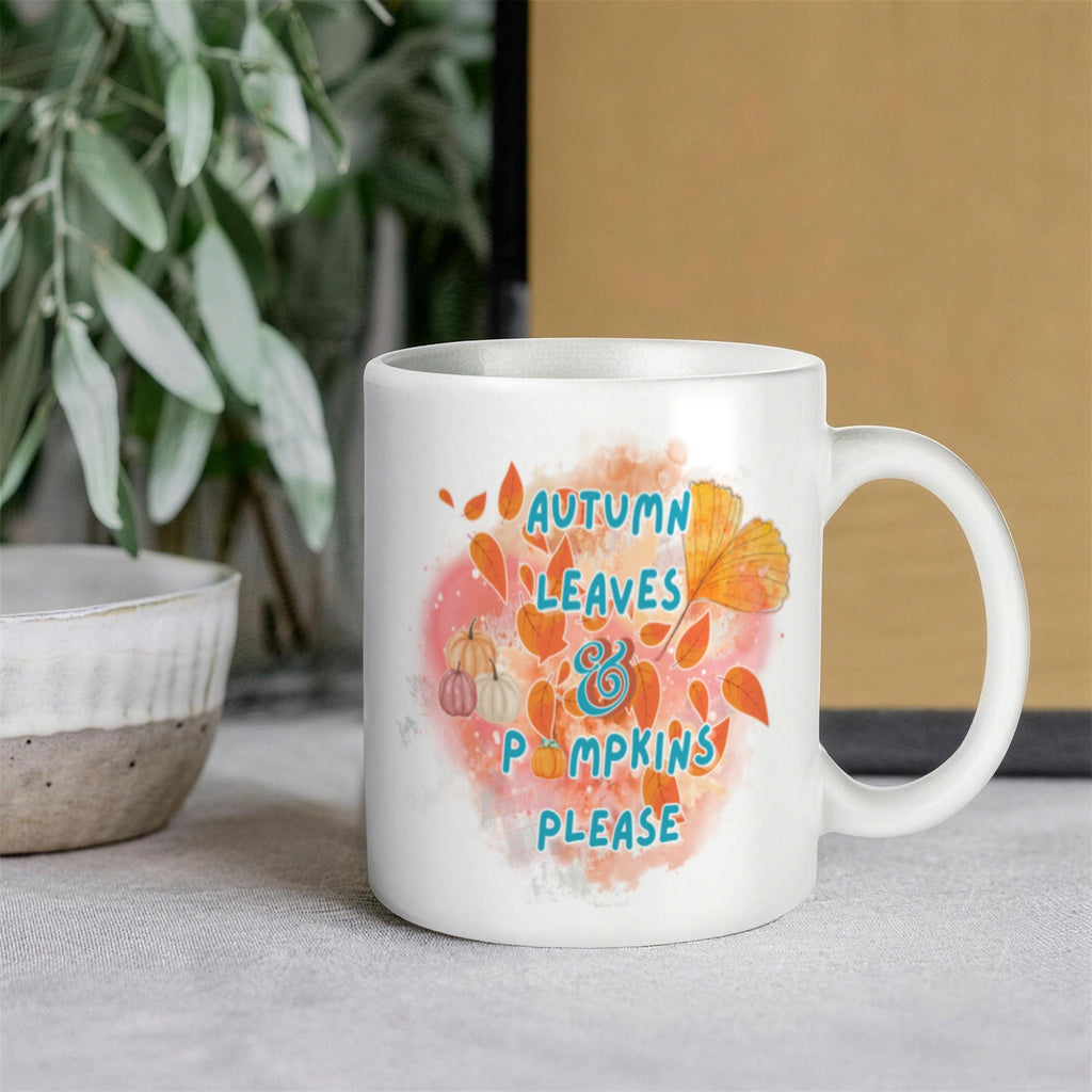 Autumn Leaves White Mug (11 oz, One-Sided Print)