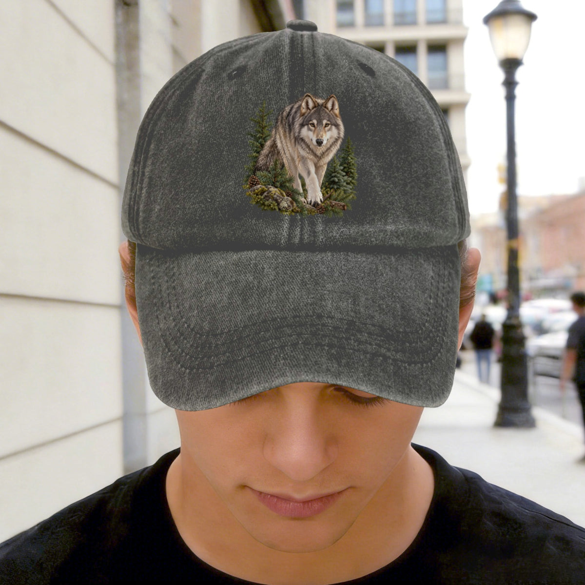 Wolf Washed Baseball Cap