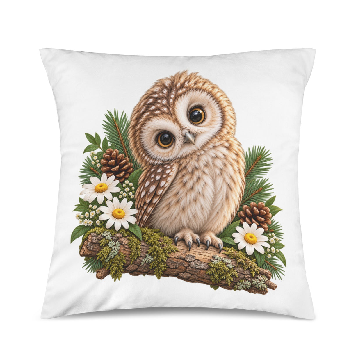 Howlet Velvet Pillow Case 18 x 18 inch (One Side)