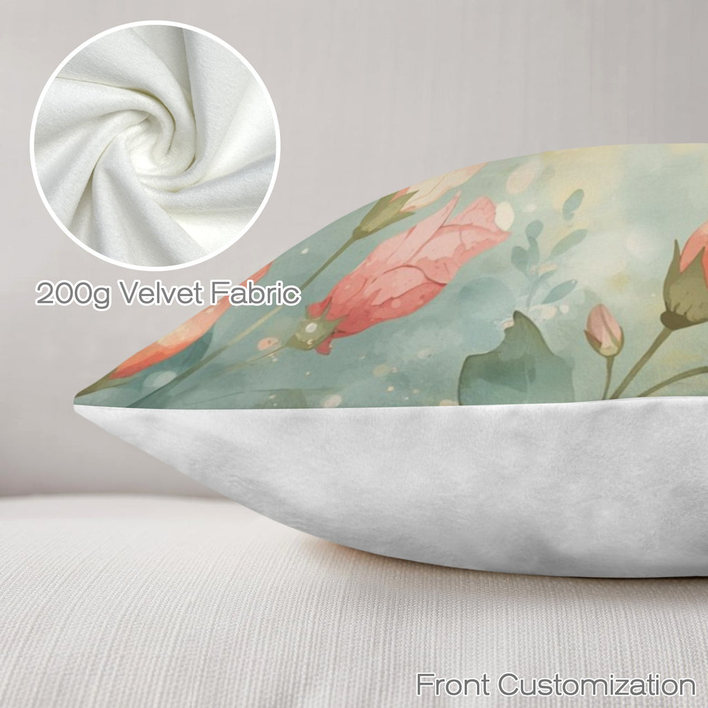 Garden Jewel Velvet Pillow Case 18 x 18 inch (One Side)
