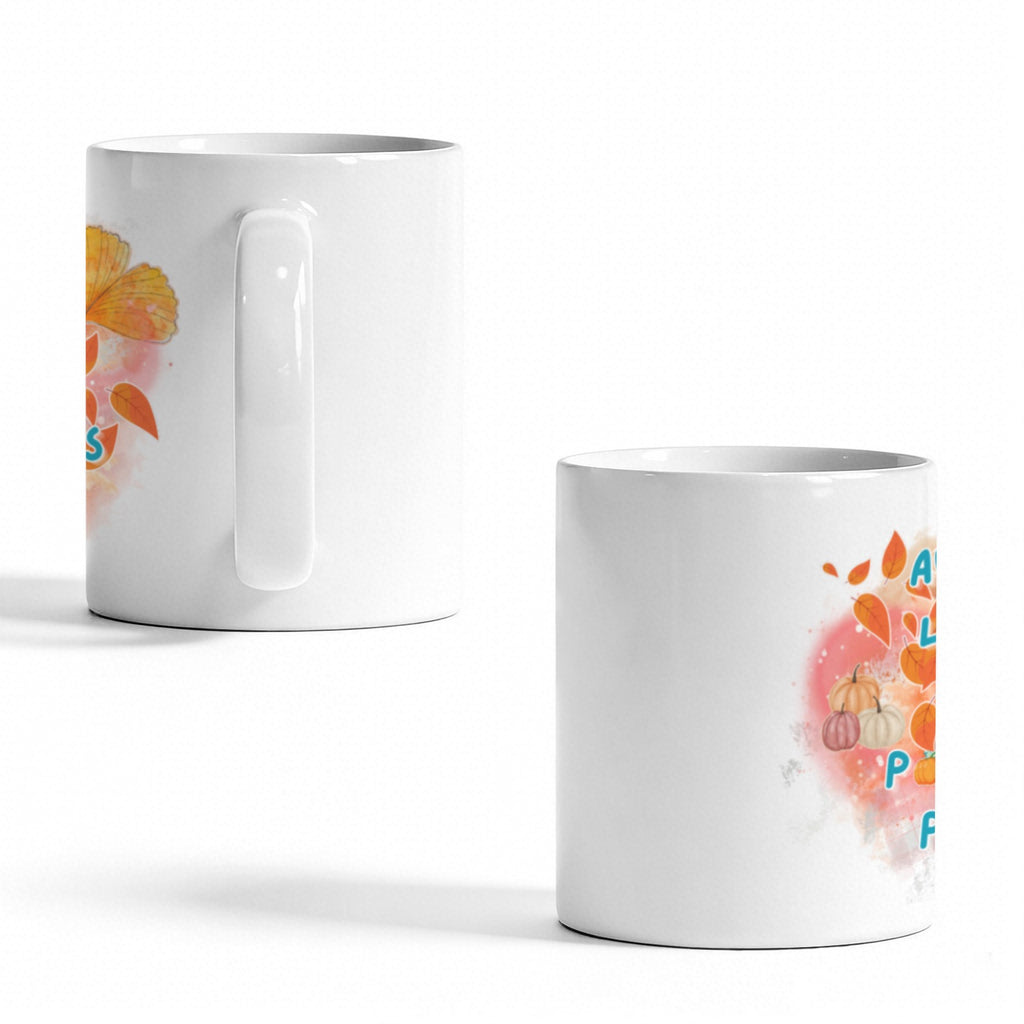 Autumn Leaves White Mug (11 oz, One-Sided Print)