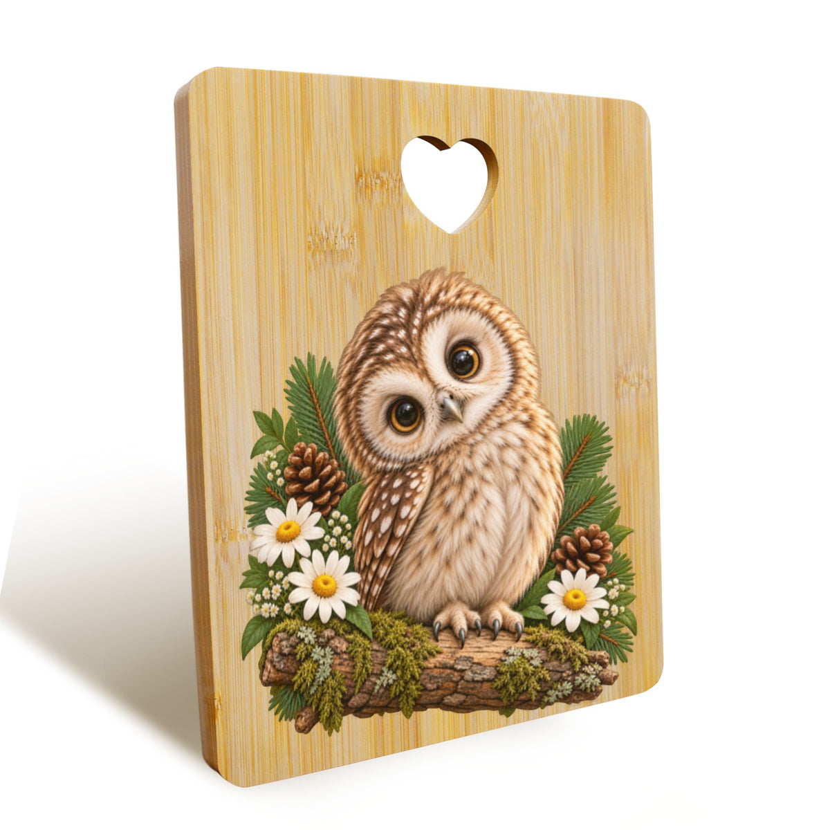 Howlet Heart-Shaped Cutout Cutting Board