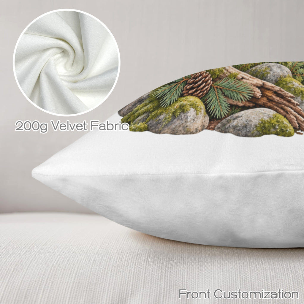 Fawn Velvet Pillow Case 18 x 18 inch (One Side)