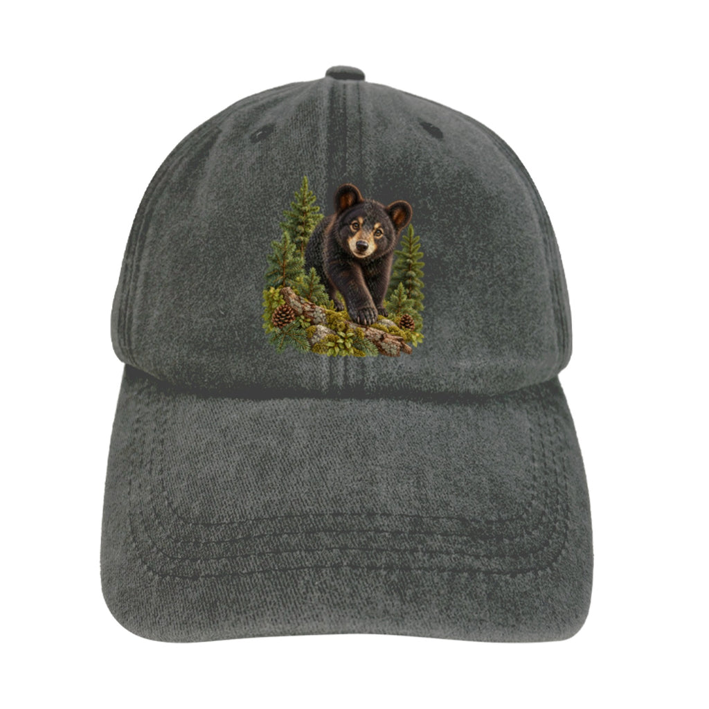 Bear Cub Washed Baseball Cap