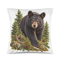 Black Bear Velvet Pillow Case 18 x 18 inch (One Side)