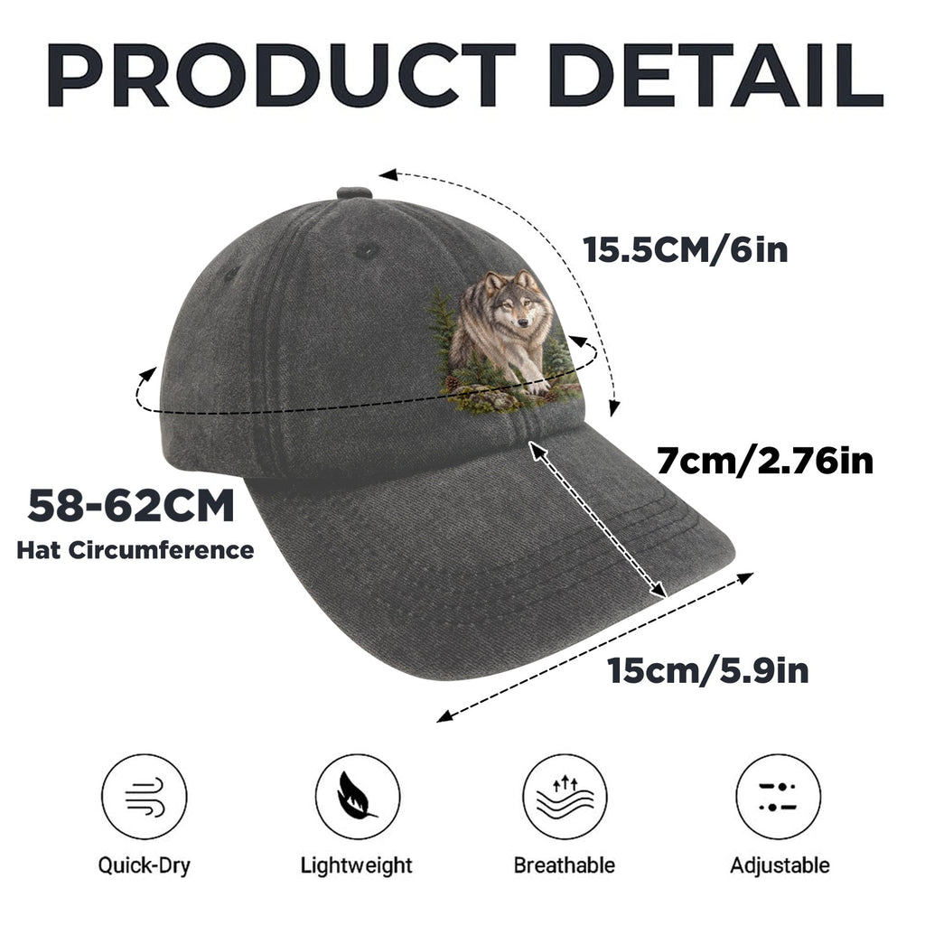 Wolf Washed Baseball Cap
