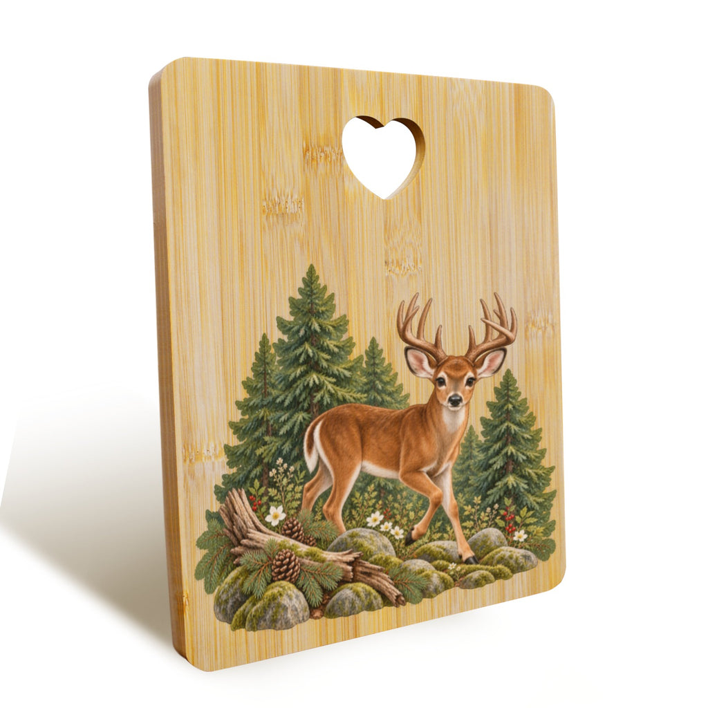 Buck Heart-Shaped Cutout Cutting Board