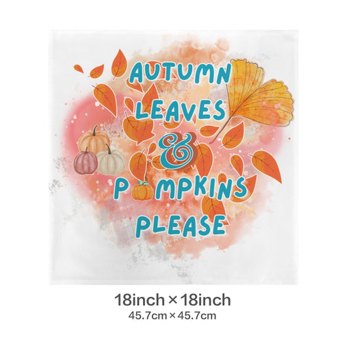 Autumn Leaves Velvet Pillow Case 18 x 18 inch (One Side)