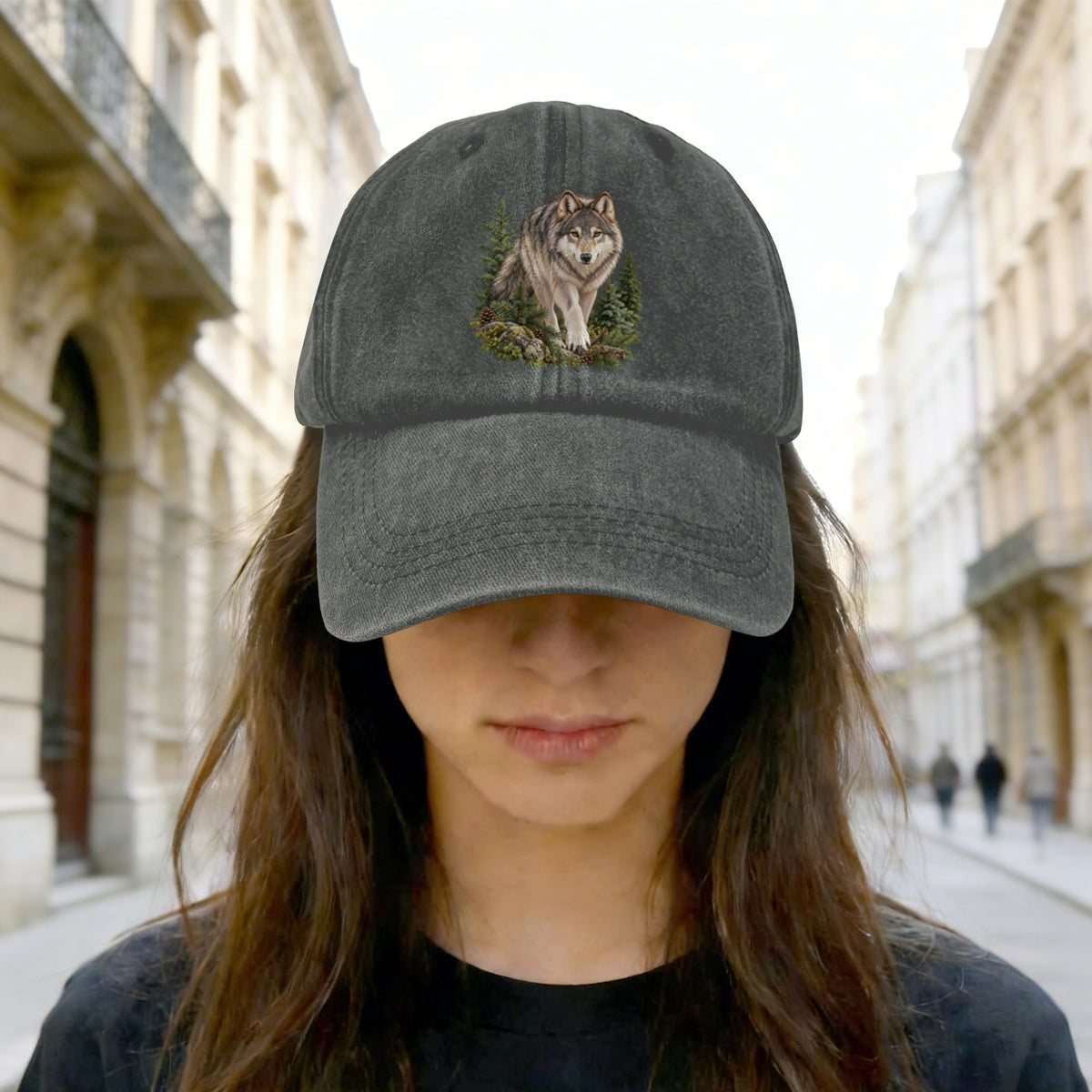 Wolf Washed Baseball Cap