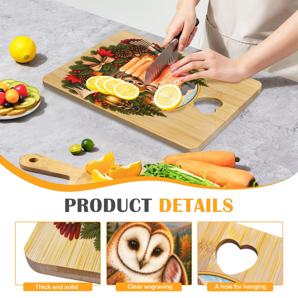Howlet and Fawn Signature Collection Heart-Shaped Cutout Cutting Board