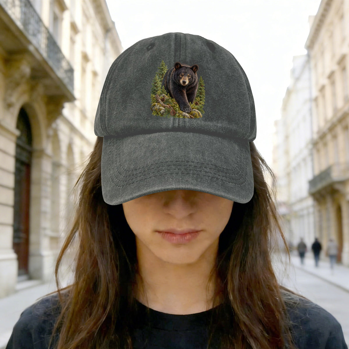 Bear Washed Baseball Cap