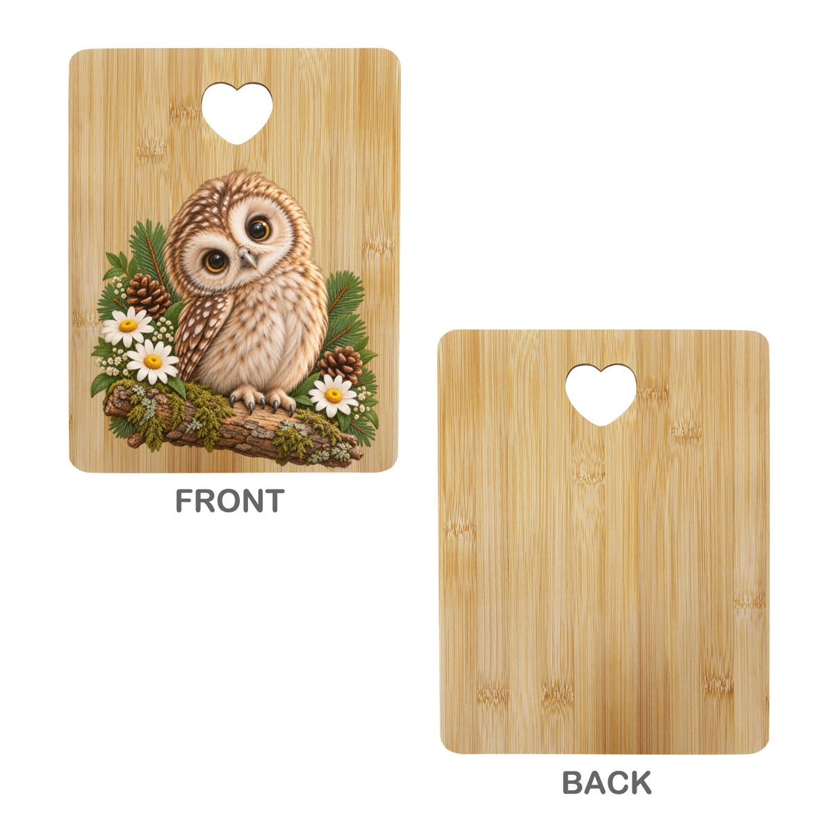 Howlet Heart-Shaped Cutout Cutting Board
