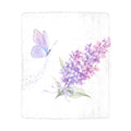 Lilac Butterfly Ultra-Soft Micro Fleece Throw Blanket 50"x60"