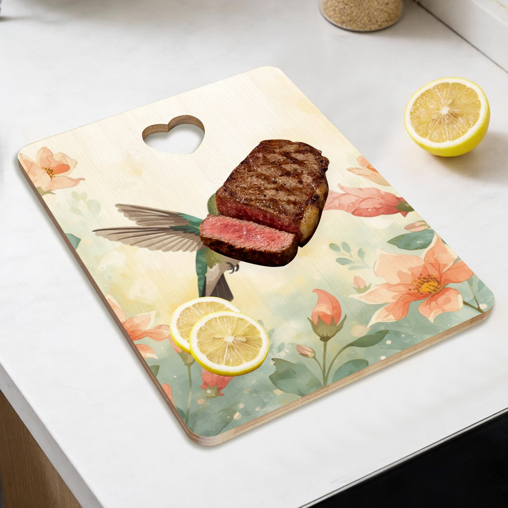Garden Jewel Heart-Shaped Cutout Cutting Board