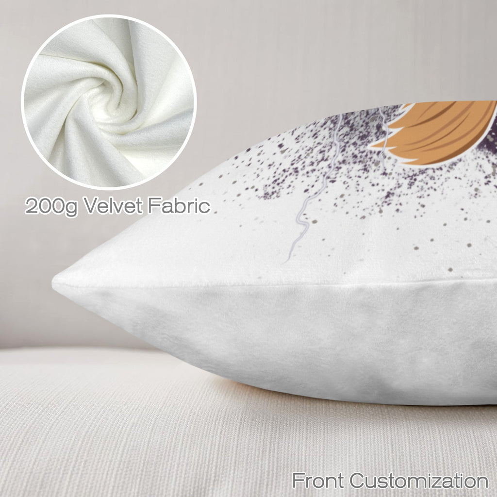 Flying Into Halloween Velvet Pillow Case 18 x 18 inch (One Side)