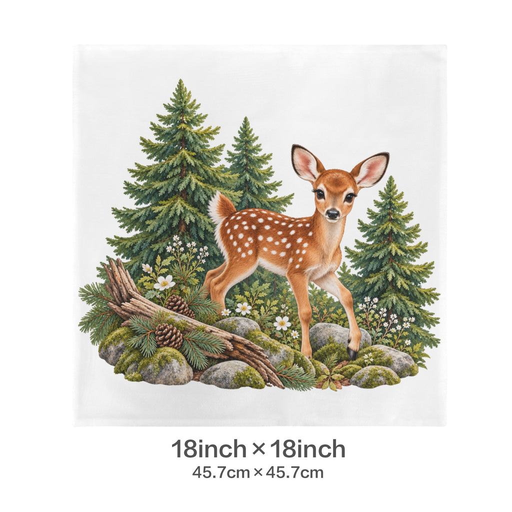 Fawn Velvet Pillow Case 18 x 18 inch (One Side)
