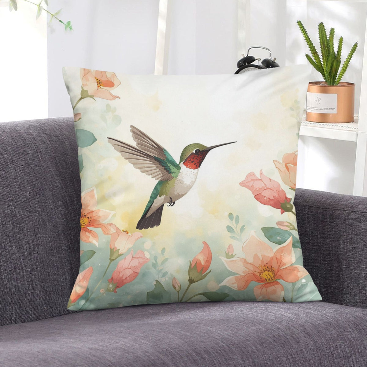 Garden Jewel Velvet Pillow Case 18 x 18 inch (One Side)