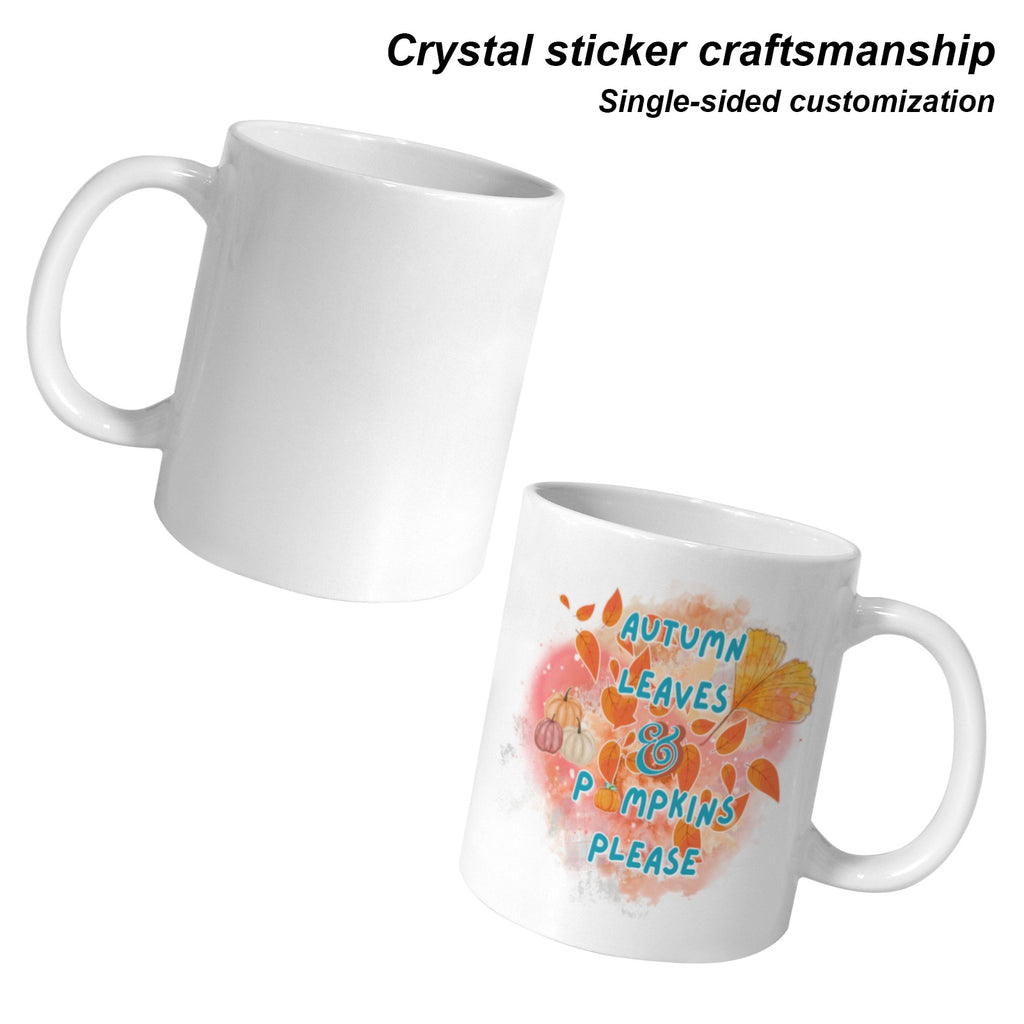 Autumn Leaves White Mug (11 oz, One-Sided Print)