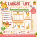 Larger Than Life Savings Set — 6 tropical printable savings templates by Making Cents with Mycki