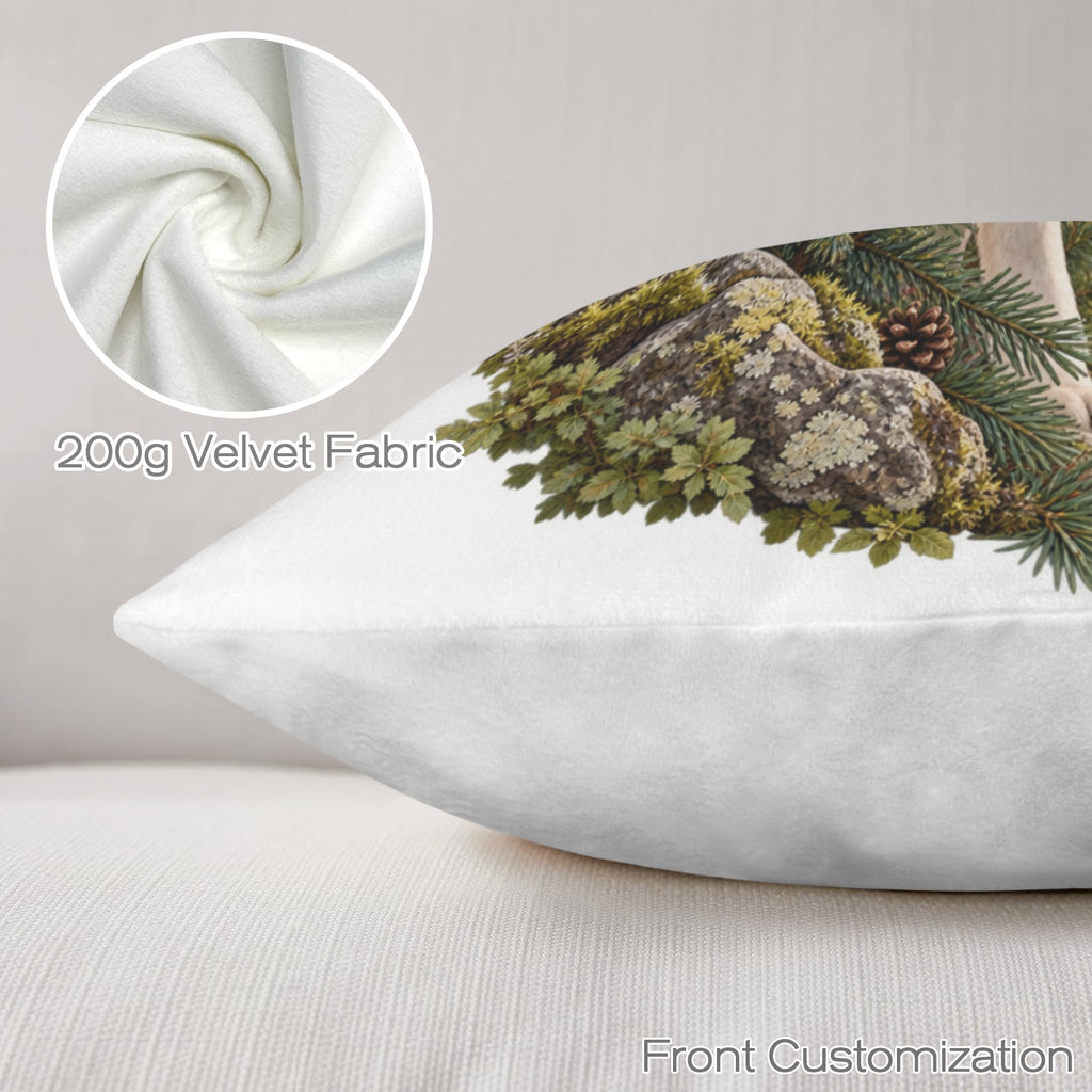 Wolf Velvet Pillow Case 18 x 18inch (One Side)