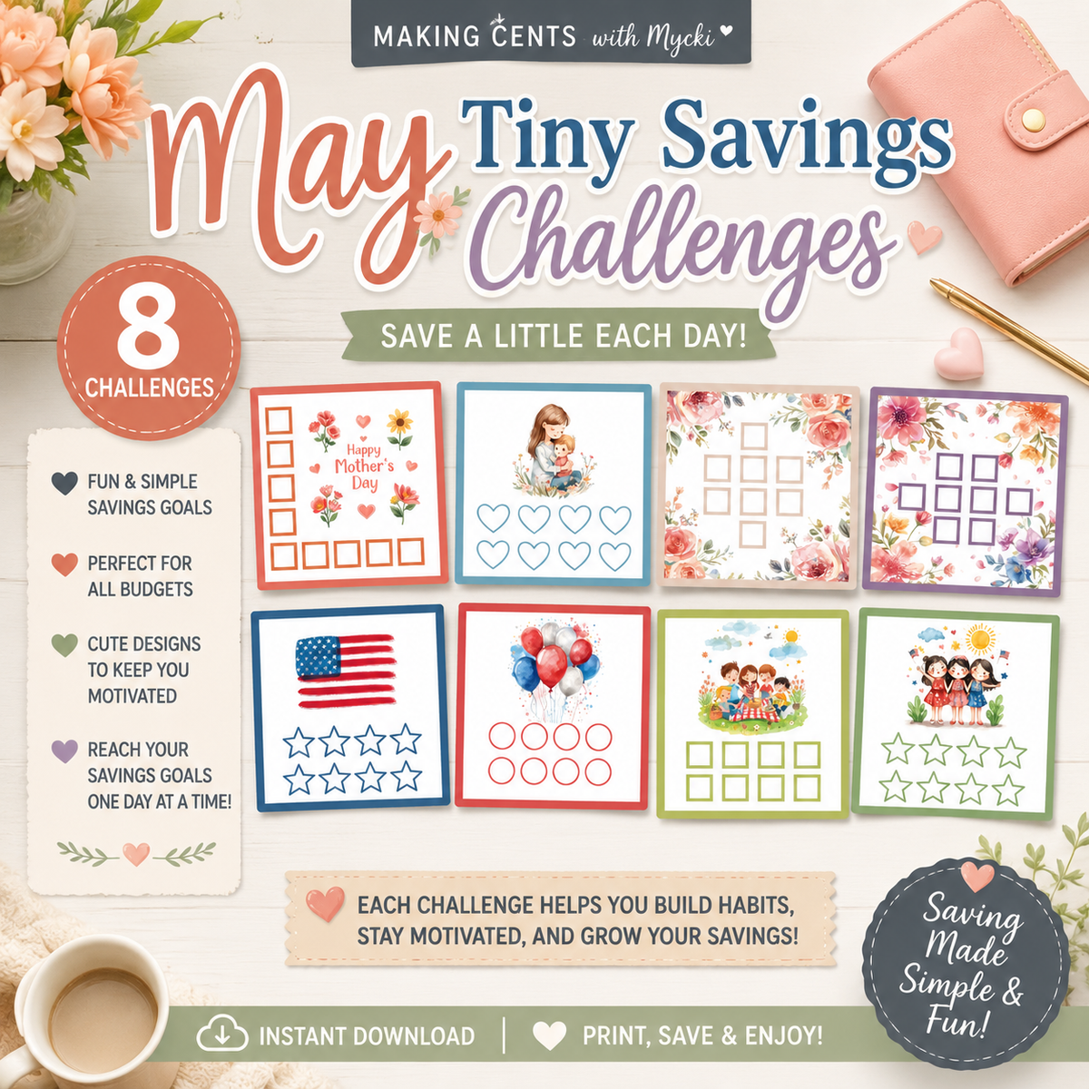 May Tiny Savings Challenges
